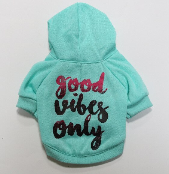 Gedrukte Tekst Kat Kleding Kat Jas Kat Jas Jas Warm Pet Kleding Konijn Dier Huisdier Kleding: green / XS