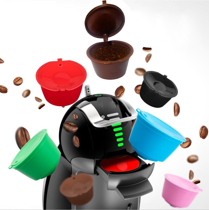 8 Kleur Plastic Hervulbare Compatibel Koffie Capsule Voor Dolce Gusto Modellen Bijvullen Filter Manden Pod Cup Coffeeware