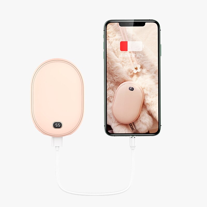 Portable USB Rechargeable Mini Heater with Temperature Display Travel Warmer Winter Hand Warmer