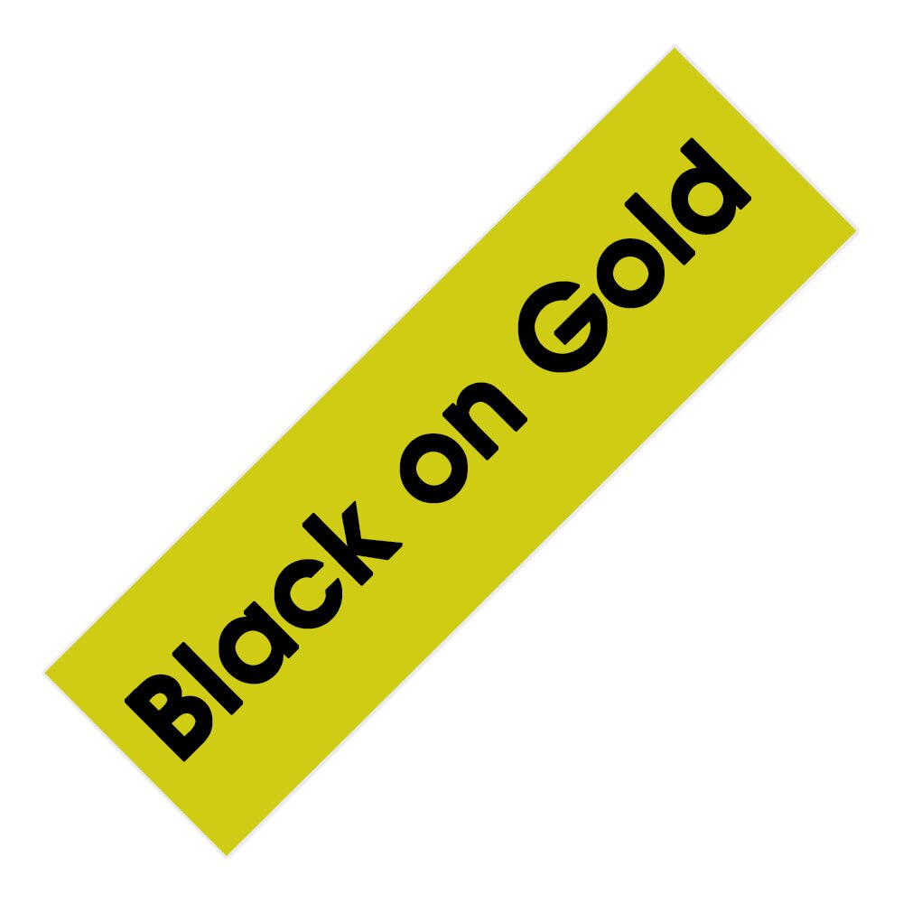 9mm/12mm Tape For Brother MK-131 MK-231 MK-431 MK-531 MK-631 MK-731 MK-121 MK-221 Label Tape For Brother P touch Label Maker: Black on Gold / 9mm