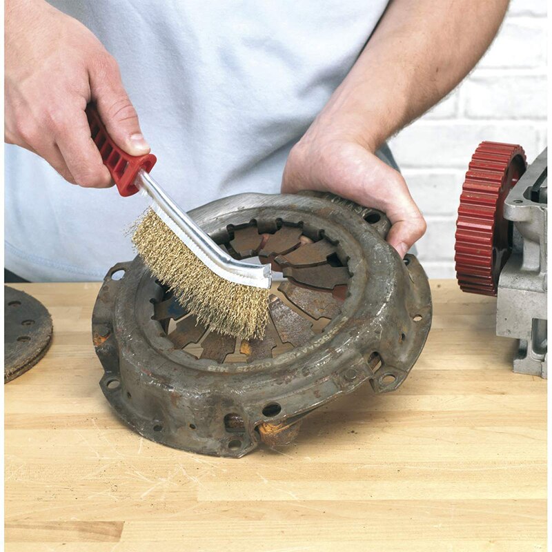 Stålborstar grillrengöring bbq grill stål stålborste borste-stål rostfritt stål stålborste rostfärgborttagningsverktyg