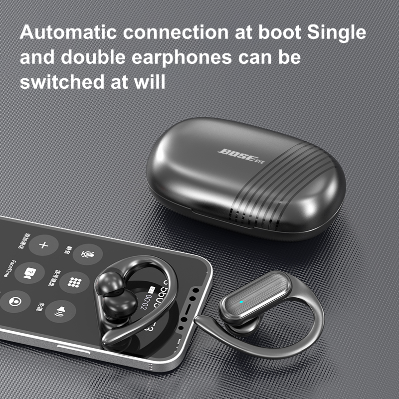 BOSEbye A520 TWS Bluetooth-Kopfhörer, kabelloser HiFi-Kopfhörerhaken, Sport, Laufen, Spielen, Kopfhörer, wasserdicht, praktisch