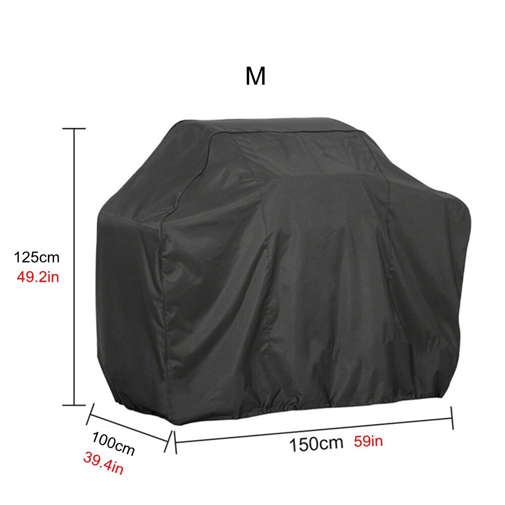 7 größen Schwarz Wasserdicht BBQ Abdeckung Grill Zubehör Grill Abdeckung Anti Staub Regen Gas Holzkohle Elektrische Grill Grill Abdeckung: M
