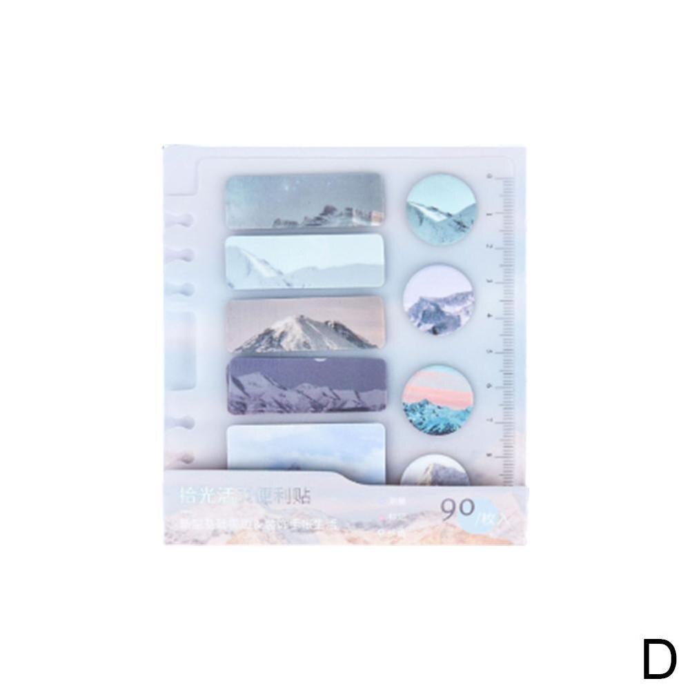 Leuke Sticky Notes Memo Pad Index Sticker Bookmark Vlag Sticker Adhesive Briefpapier Note School Levert Zelf Kantoor N2J9: D