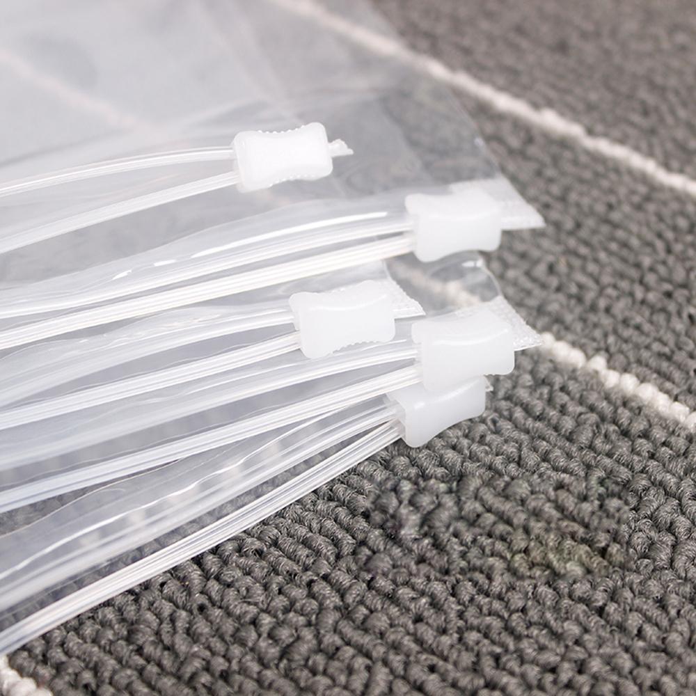 5PCS Portable Clear Transparent Plastic Bag Travel Package Clothing Storage Pouch Zipper Lock Self Seal Bag Waterproof Zip Bag