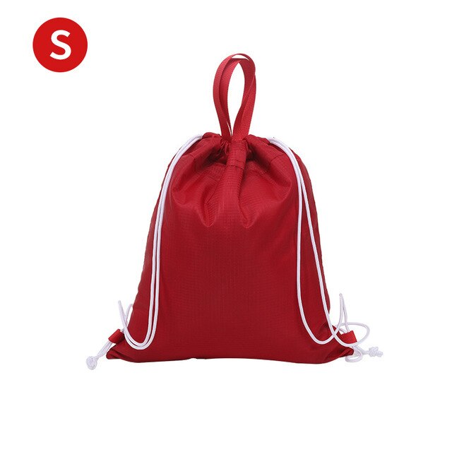 Mannen Sporttas Reizen Opbergzakken Waterdicht Sneldrogende Pack Koord Sport Rugzak Nylon Lichtgewicht Draagbare Tas Vrouwen: Red s