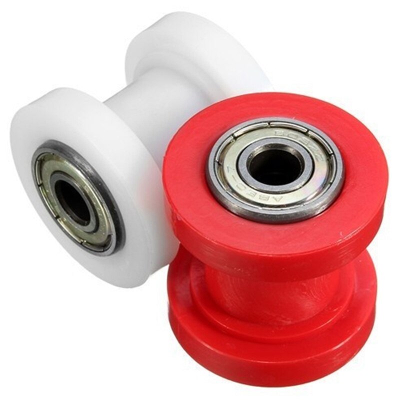 3X Off-Road Motorcycle Retrofit Chain Guide Sprocket Chain Tensioner Rolling Wheel for the XR CRF KLX110 (White)