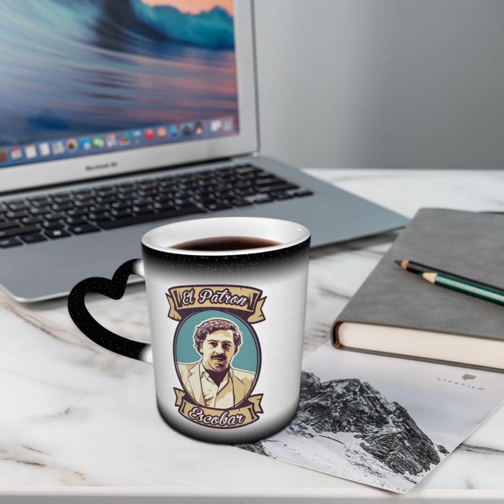 El Patron Narcos Pablo Escobar Plata O Plomo café K tasses tasses en verre tazas ensemble jetable solo support beignet bouteille gobelet tasse