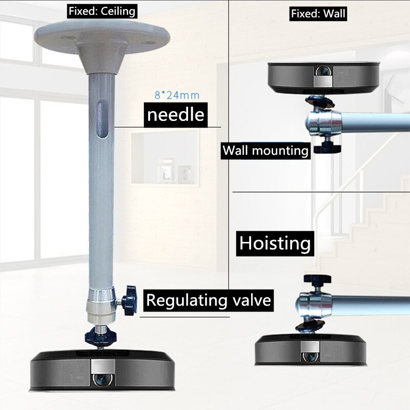 Mini 21.5CM Projector Bracket Micro Projector Hanger Wall Mount Aluminum Alloy Bracket Rotate 360 Degree