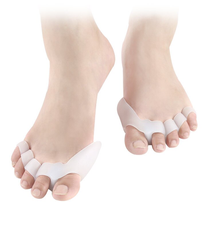 Silikon hallux valgus gespalten gerät orthesen fünf löcher überlappenden zehen getrennt drei-Zeh füße knochen Umstülpung orthesen