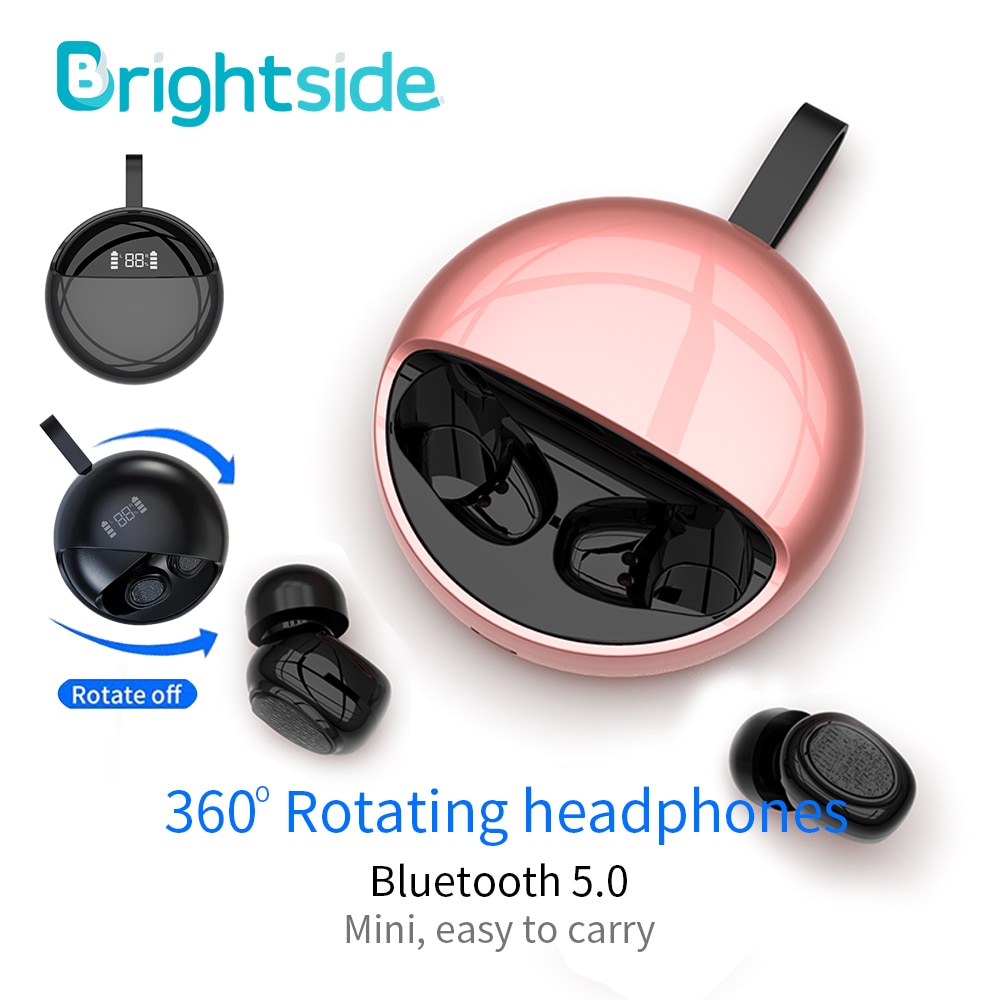 Brightside bluetooth 5.0 langattomat kuulokkeet basso ääni kuulokkeet kuulokkeet matkapuhelimeen mini sport kuulokkeet tws kuulokkeet