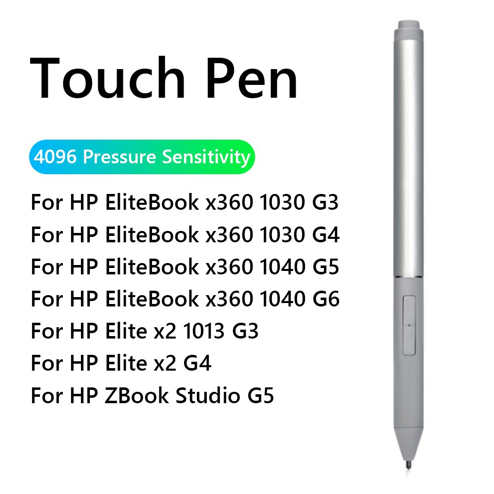 Stylus Pen Bluetooth-compatible for HP EliteBook X360 1020 1030 1040 G2 G3 G4 G5/HP Elite X2 1012 1013/Zbook Studio G5 +clip x1
