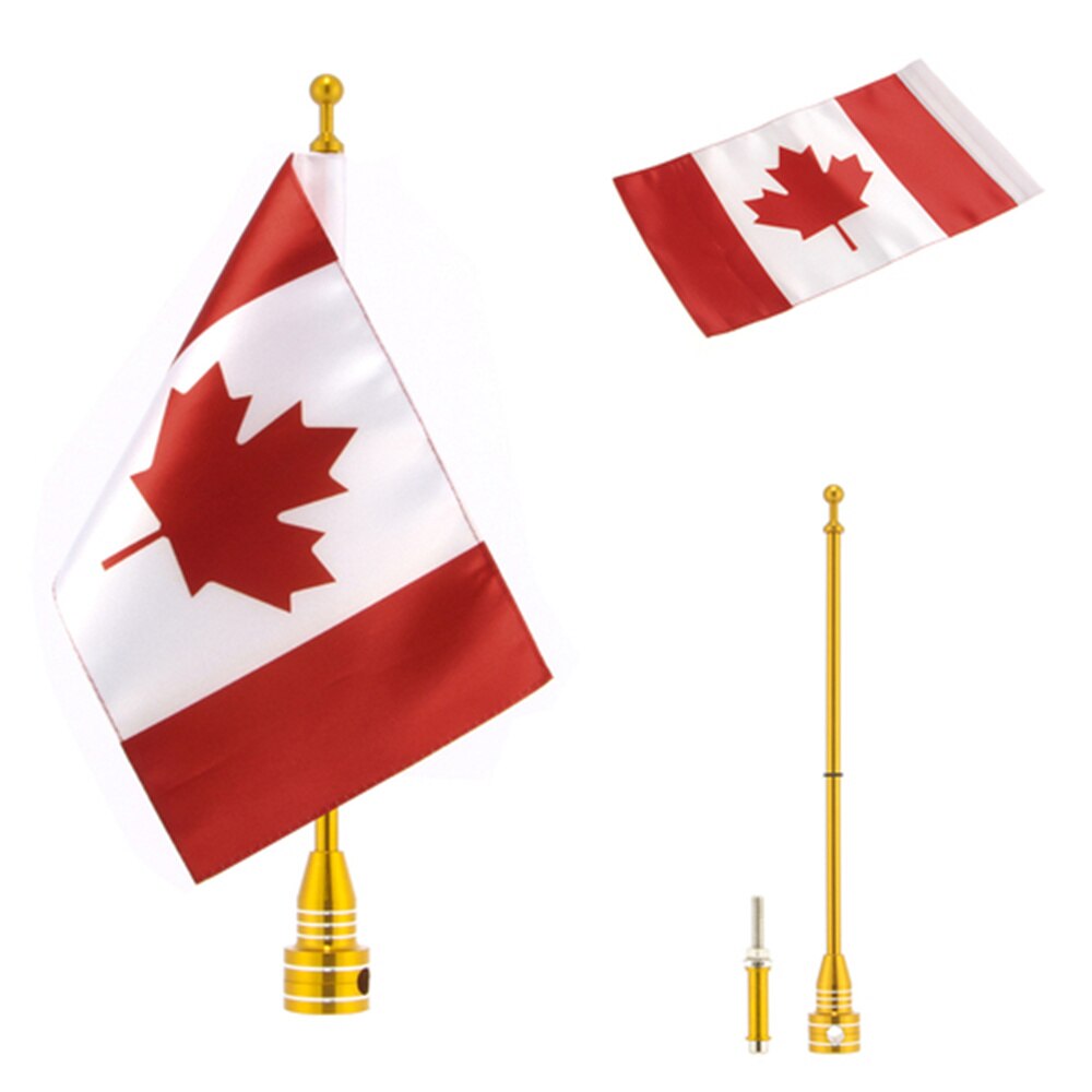 Mât de drapeau latéral réglable universel pour moto, 6x9 pouces, en Polyester, 8 drapeaux de pays pour la plupart