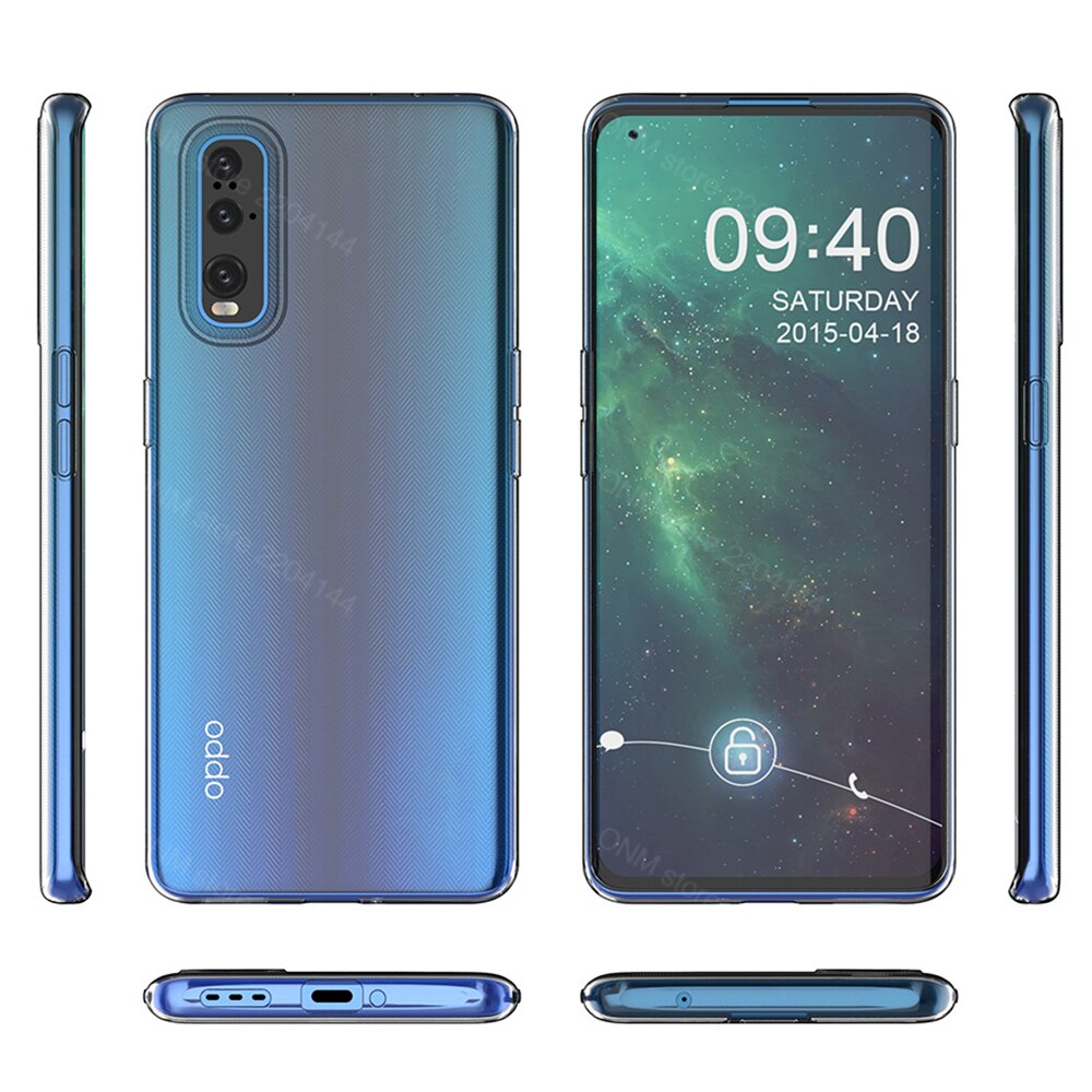 Case Voor Oppo Vinden X2 Pro Neo Tpu Silicon Clear Gemonteerd Bumper Soft Case Voor Oppo Vinden X2 Lite Transparant back Cover