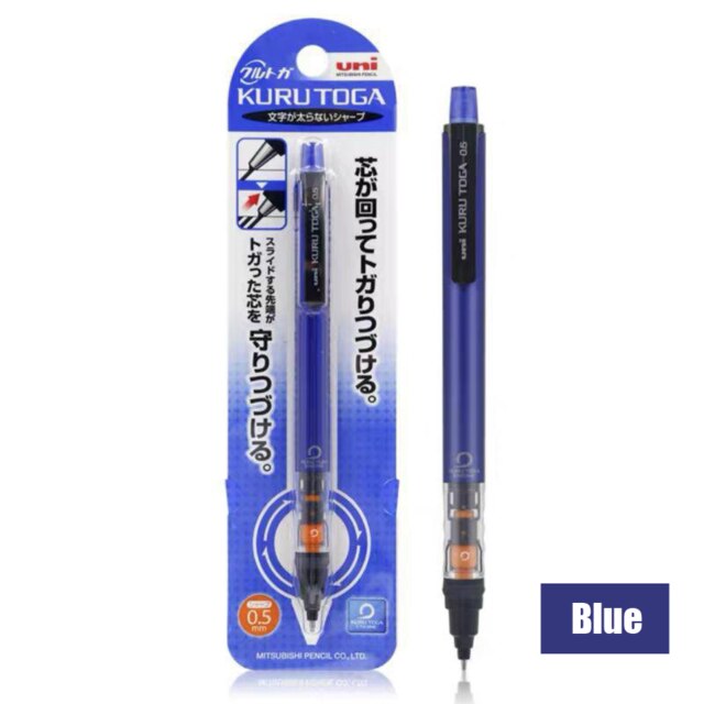 1pcs uni M5-452/M5-450T/M5-559 Kuru-toga mechanical pencil Automatic Pencil 0.5mm Rotating lead student office: M5-452 Blue