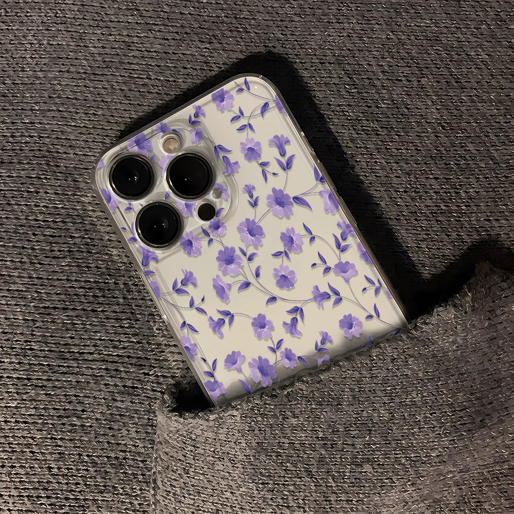 Purple Trumpet Flower Phone Case For IPhone 16 16E 15 14 13 Pro Max Case For IPhone 11 12 XS XR 7 8 Plus Cover Funda Bumber