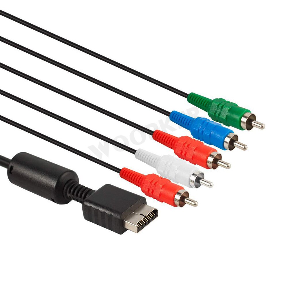Cable de salida AV multicomponente para PlayStation 2, 3, PS3, PS2, Slim Fat, Cables trenzados, 1,8 m/6 pies