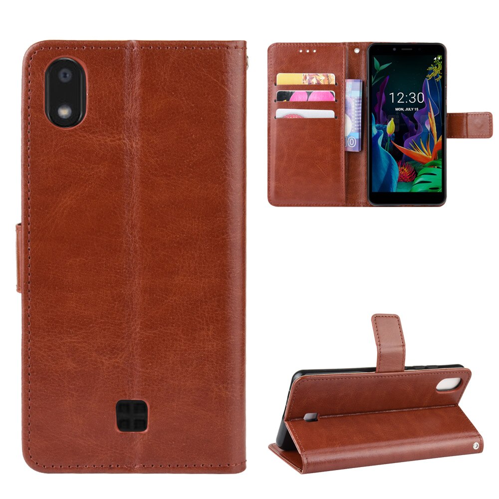 For LG K20 Case For LG K20 Dual Retro Wallet Flip Style Glossy Skin PU Leather Phone Cover For LG K20 LMX120EMW Case