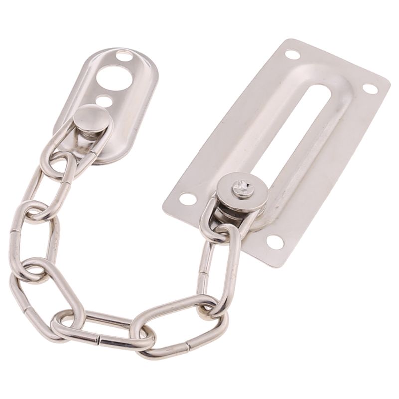 Safety Sliding Chain Door Guard Polished Chrome Hotel Office Security Bolt Locks 35ED