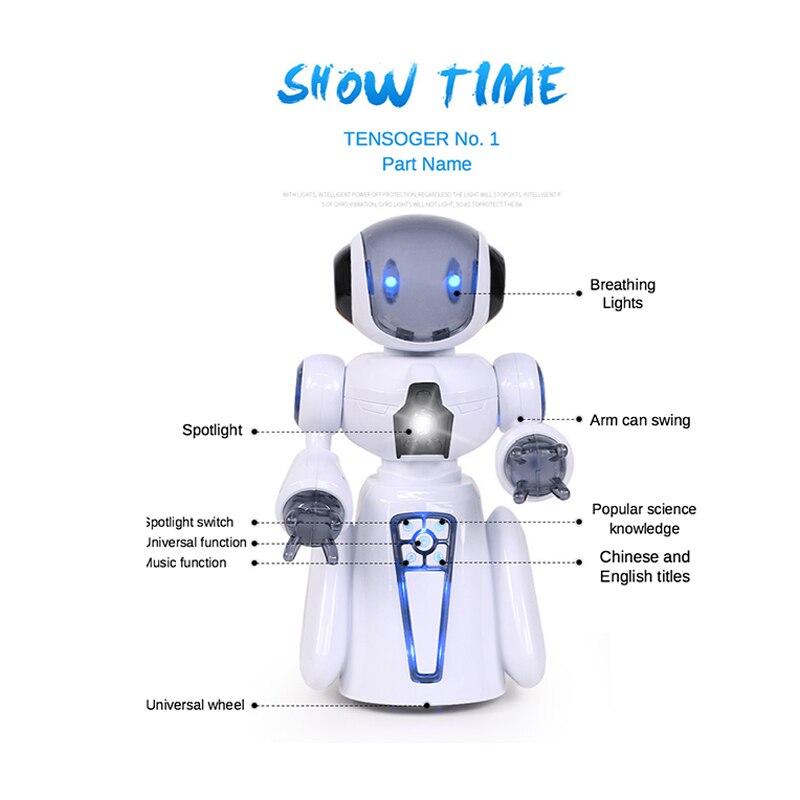 Intelligent of Science Robot Learning Music English Infants Children Early Education Robot Toys for Children