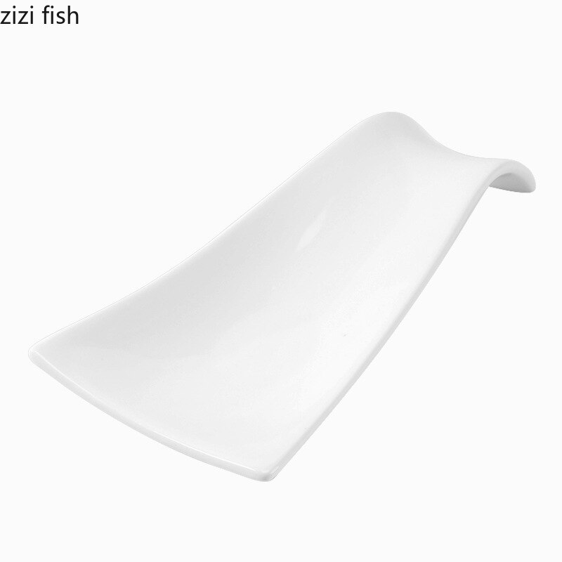 Ceramic Sashimi Sushi Plates Snacks Desserts Tray Display Dish Restaurant Irregular Shape Tableware Steak Dish Vegetable Plates