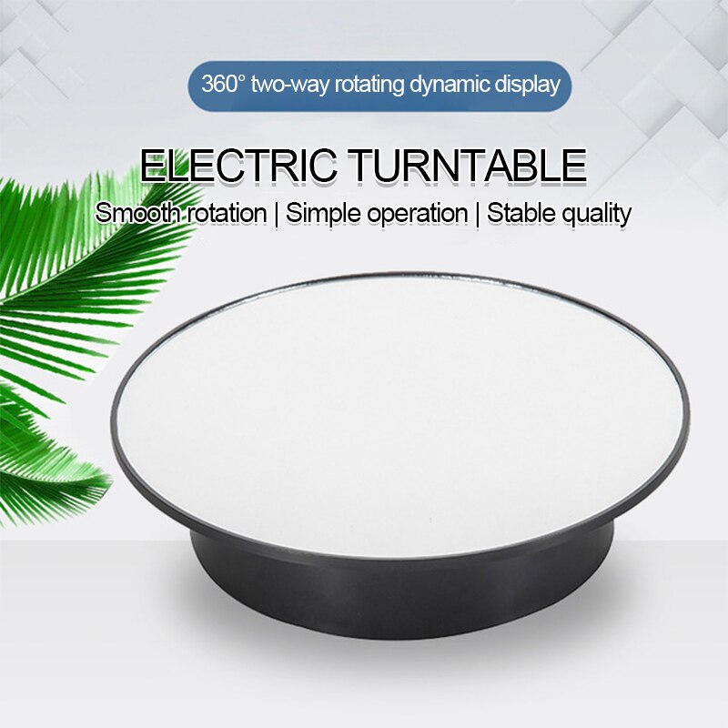 Intelligent Electric Rotating Display Stand Turntable Mirror Turntable Photography Table Props Battery/USB Power Jewelry Holder