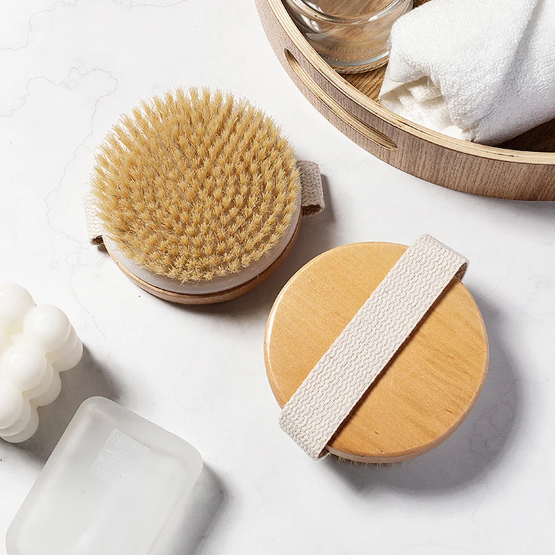 Holzbad bürste natürliche Holz Sisal Pflanzen faser bürste Peeling und Förderung der Durchblutung Körper Massage bürste