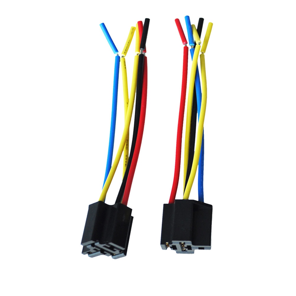 5 stk 5 pinner kabel relé stikkontakt sele kontakt  dc 12v til bil