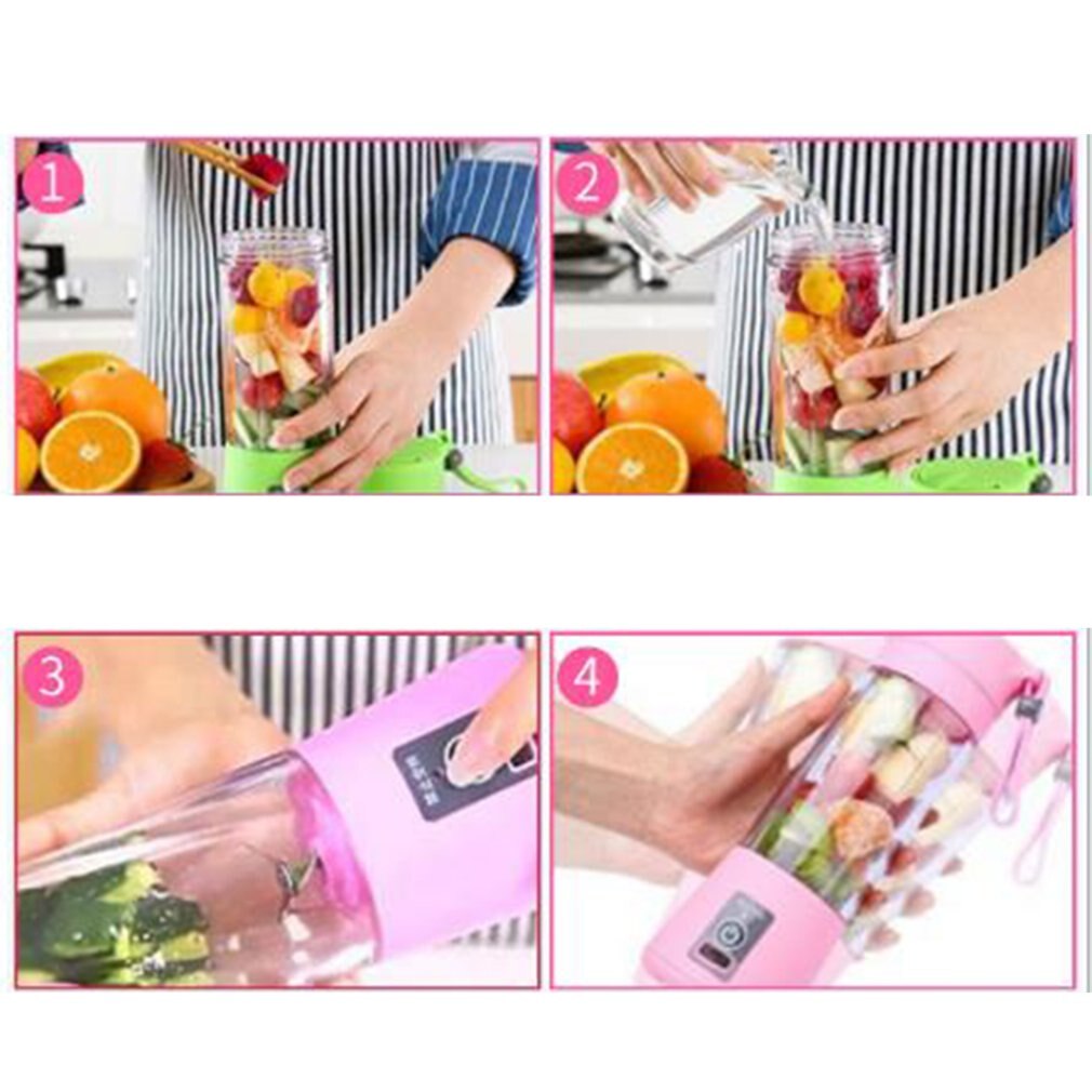 Portable Electric Juice Cup USB Electric Fruit Juicer Handheld Smoothie Maker Juice Cup USB Blender Charging Cable