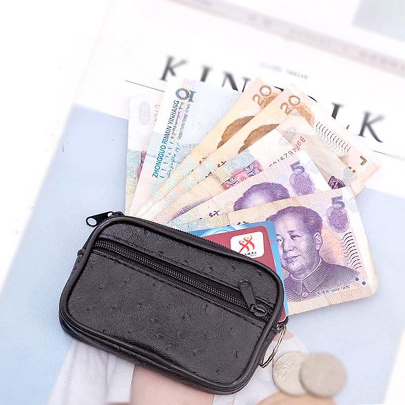 Zachte Portemonnee Mannen En Vrouwen Kaarthouder Kleine Capaciteit Pu Lederen Sleutel Case Portemonnee Sleutelhouder Zip veranderen Pouch Wallet
