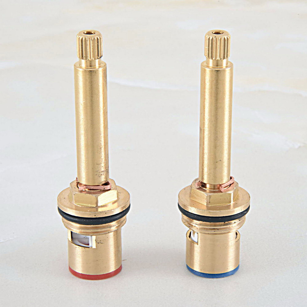 1/2" Replacement brass ceramic disc tap valve quarter turn cartridges gland insert 20 teeth Bathroom Faucet Accessory Disc valve: A Pair