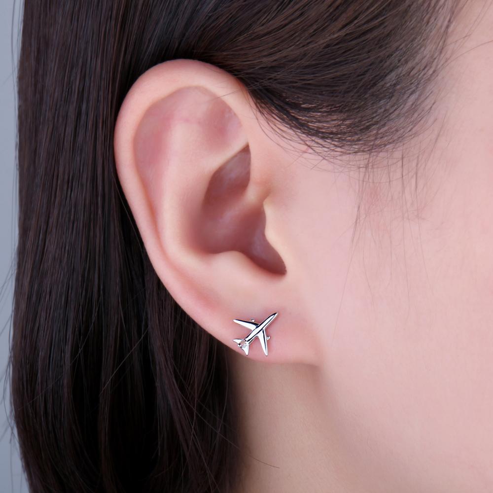 Jewelrypalace avião linha gota brincos 925 brincos de prata esterlina para mulheres meninas coreano brincos moda jóias