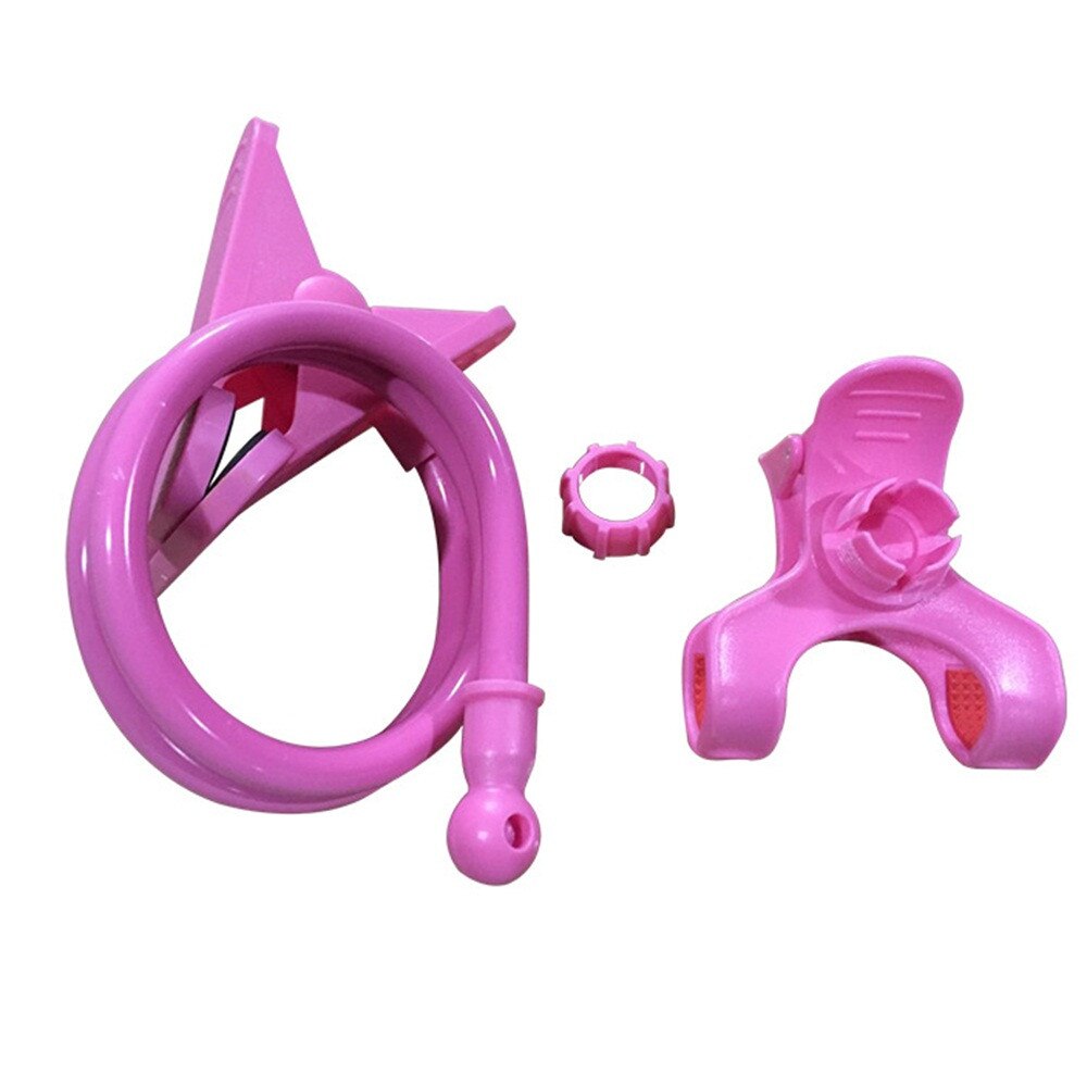 Suporte de telefone universal flexível com clip 360 graus, móvel, para preguiça na cama, fixa na mesa, base: Hot Pink