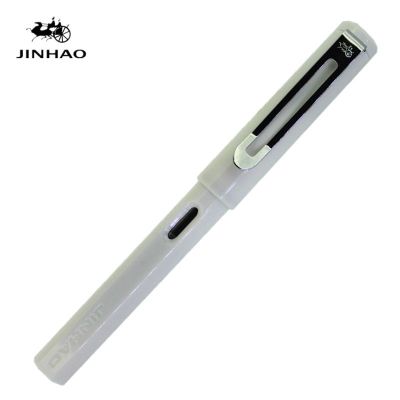 JINHAO 599 fountain Pen School Office supplies man women luxury brand writing pens business pen with 5pcs ink sac: white