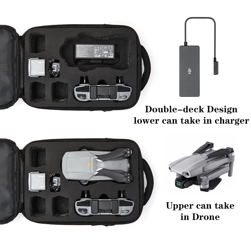 Ugrade High Capacity Mavic Air 2 Shockproof Shoulder Storage Bag Backpack Carry Case for DJI Mavic Air 2 Accessories