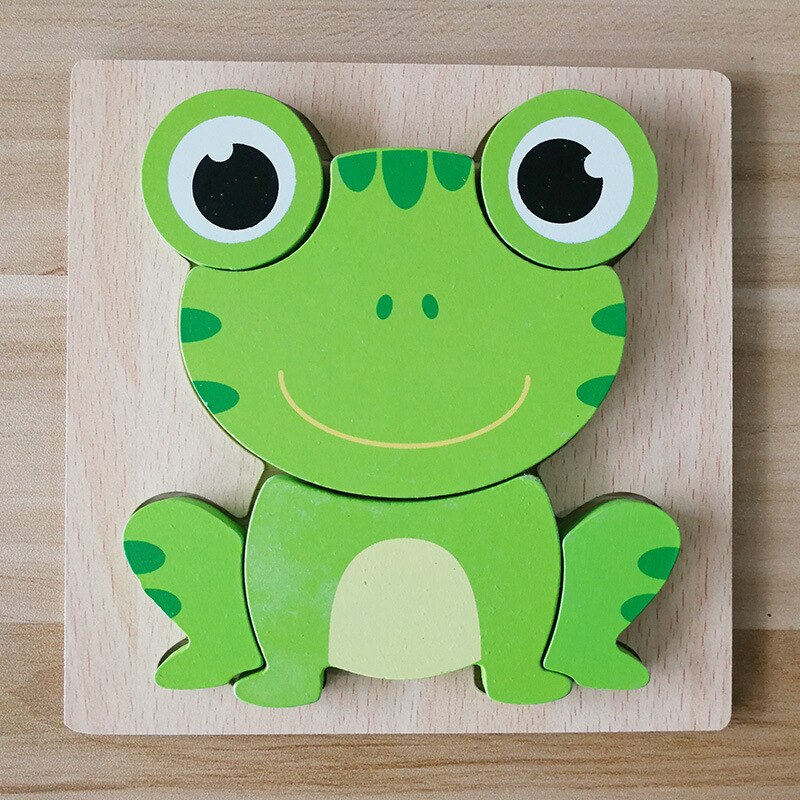 3D Holz Puzzle Puzzle Spielzeug Für Kinder Holz Cartoon Tier Puzzles Intelligenz Kinder Früh Pädagogisches Spielzeug Für Kinder