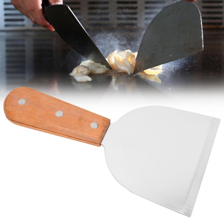 Stainless Steel Barbecue BBQ Grill Scraper Kitchen Cooking Steak Fried Shovel Pancake Flipper Cooking barbecue Tool Gadgets