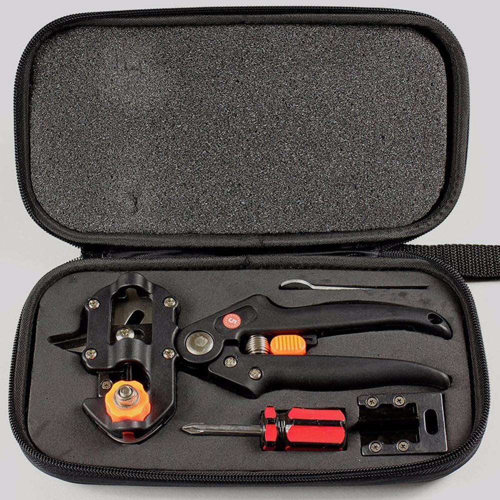 Garden Grafting Pruner Grafting Set Kit Farming Fruit Tree Pruning Shears Scissor Vaccination Plant Fruit Tree Cutting Machine: E with case