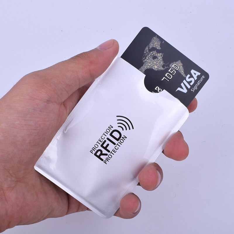 Aluminum Anti-Piracy Protective Card Sleeve Rfid Case for NFC / RFID Blocking Reader Lock Bank Contactless Credit Card Cover