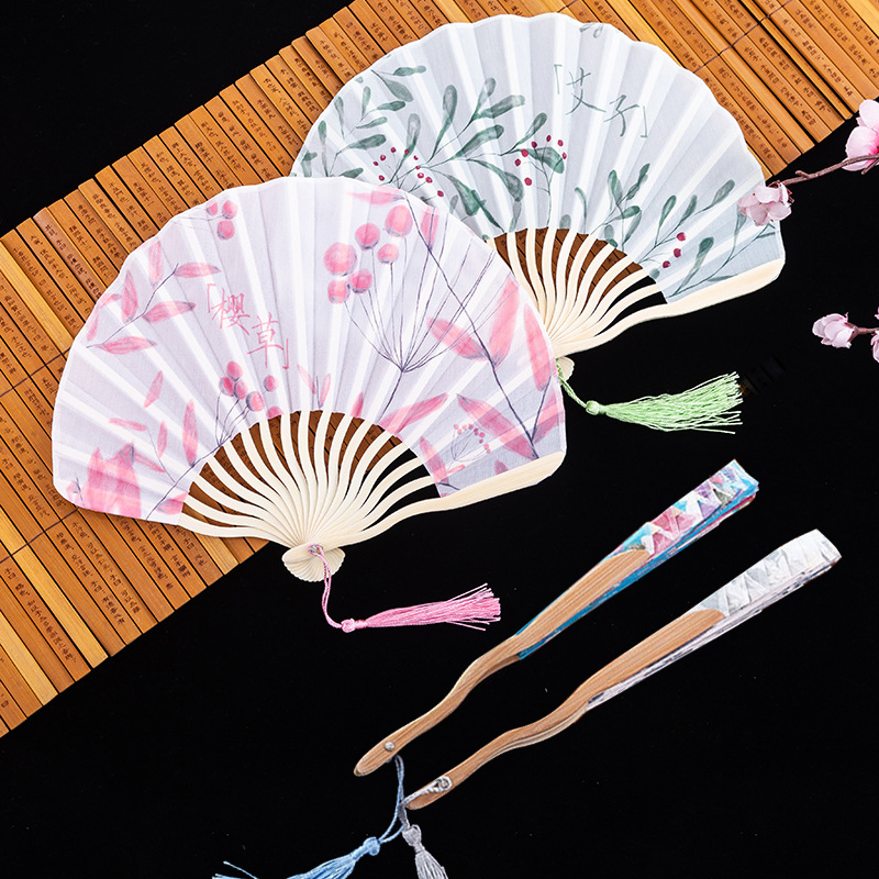 Chinese Classic Folding Fan Hand Held Fan Bamboo Paper Folding Fan Party Wedding Decor Vintage Portable Dance Folding Hand Fans