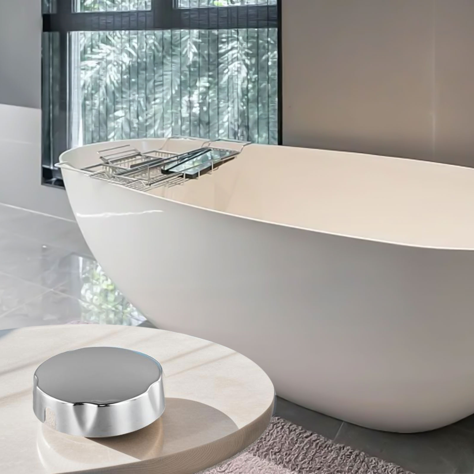 Drehknopf für Badewanne, Bad-Bedienknopf, Durchmesser 75 mm, Lochdurchmesser 10 mm, einfach zu installieren, einfacher Griff, Badezimmerzubehör