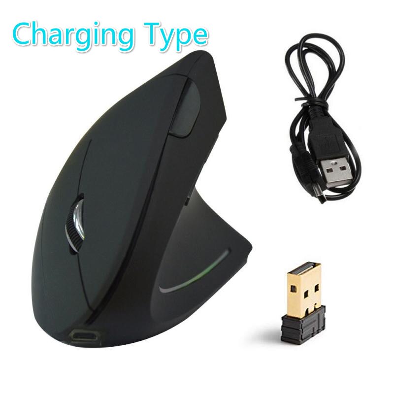 2.4G Wireless Verticale Ergonomico Mouse Ottico, Ergonomico Confortevole 5 Bottoni Per Il Computer Portatile Desktop PC Macbook Pinna di Squalo: 01
