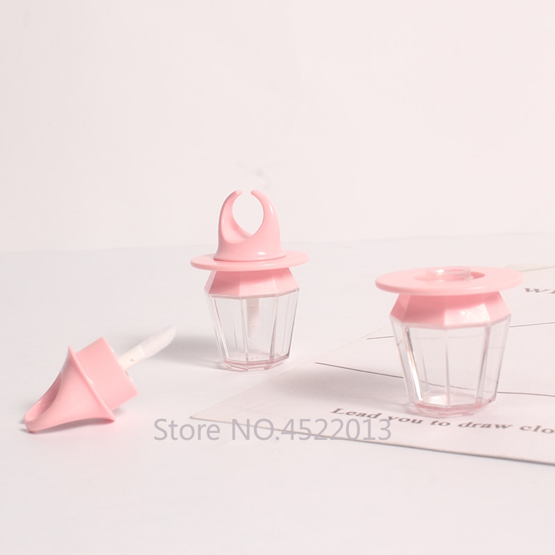 8ml Empty Lip Gloss Tube Lips Balm Bottle wand Brush Container Diamond Ring Shape Refillable Bottle Lipgloss Tube Concealer Tube