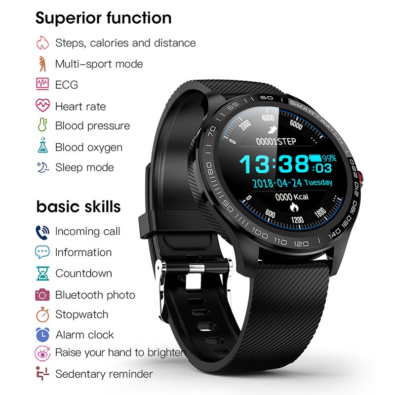 Micowear L9 Smart Uhr EKG Herz Rate Telefon Erinnerung Full Touch Smartwatch IP68 Wasserdichte Uhr für Männer für Android und IOS