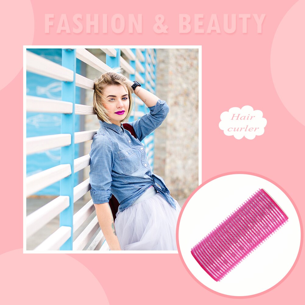 Hair Rollers Curlers Self Grip Holding Self-Adhesive Sticky Hairdressing Lazy Silk Ribbon Heatless Rod Headband Hair Styling