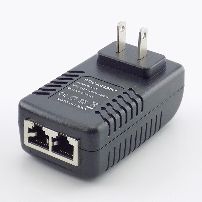 12V 1A POE Injektor Zauberstab Stecker POE Schalter Netzteil Adapter kabellos Ethernet Adapter Für Ip-kamera CCTV UNS/EU Stecker L19