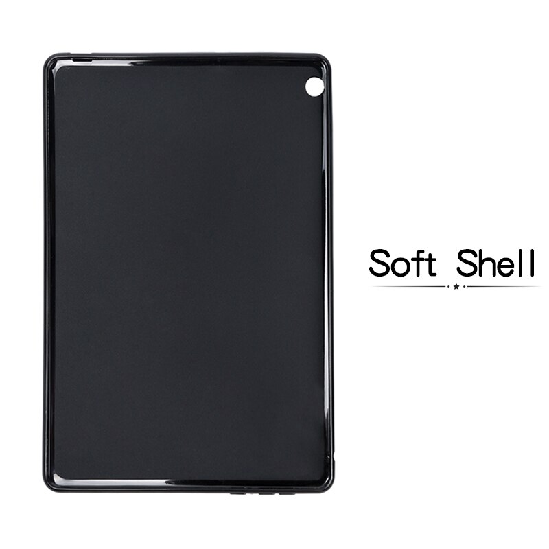 QIJUN étui pour huawei MediaPad M3 Lite 10 BAH-W09 BAH-AL00 M3Lite 10.1 pouces Pliant En Cuir Flip Housse En Silicone Souple Coque: Soft Shell