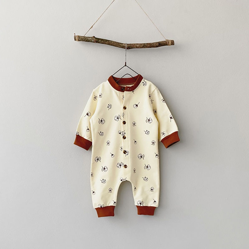 MILANCEL, otoño , ropa de bebé, Mono de un solo pecho para bebés, mono de bebé con cuello redondo