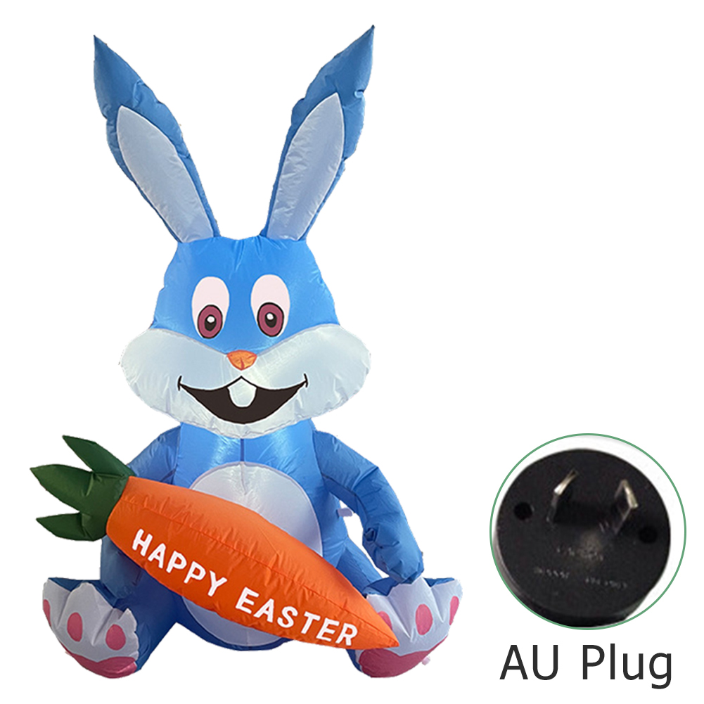 Inflatable Easter Swing Rabbit Toys with Build-in LED Luminous Bunny Decor 2022 for Home Outdoor Party Prop US/UK/AU/US Plug: U1.2m