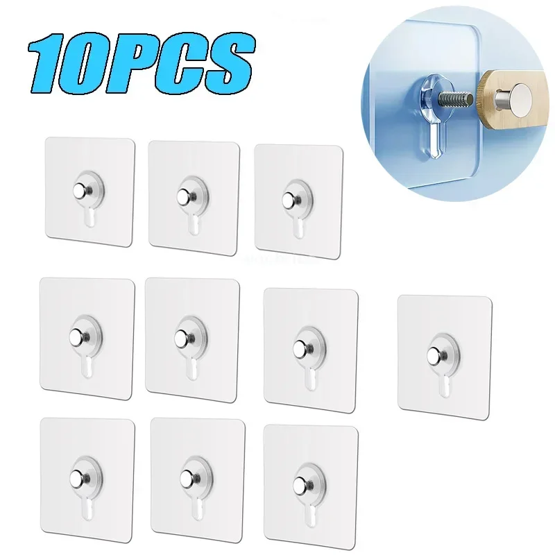 Haken-Aufhänger-Aufkleber, einfache Wandkleber, Wandhaken, selbstklebend, Stark klebend, Bilderrahmen, NäGel, transparent, nahtlos: Licht Grün